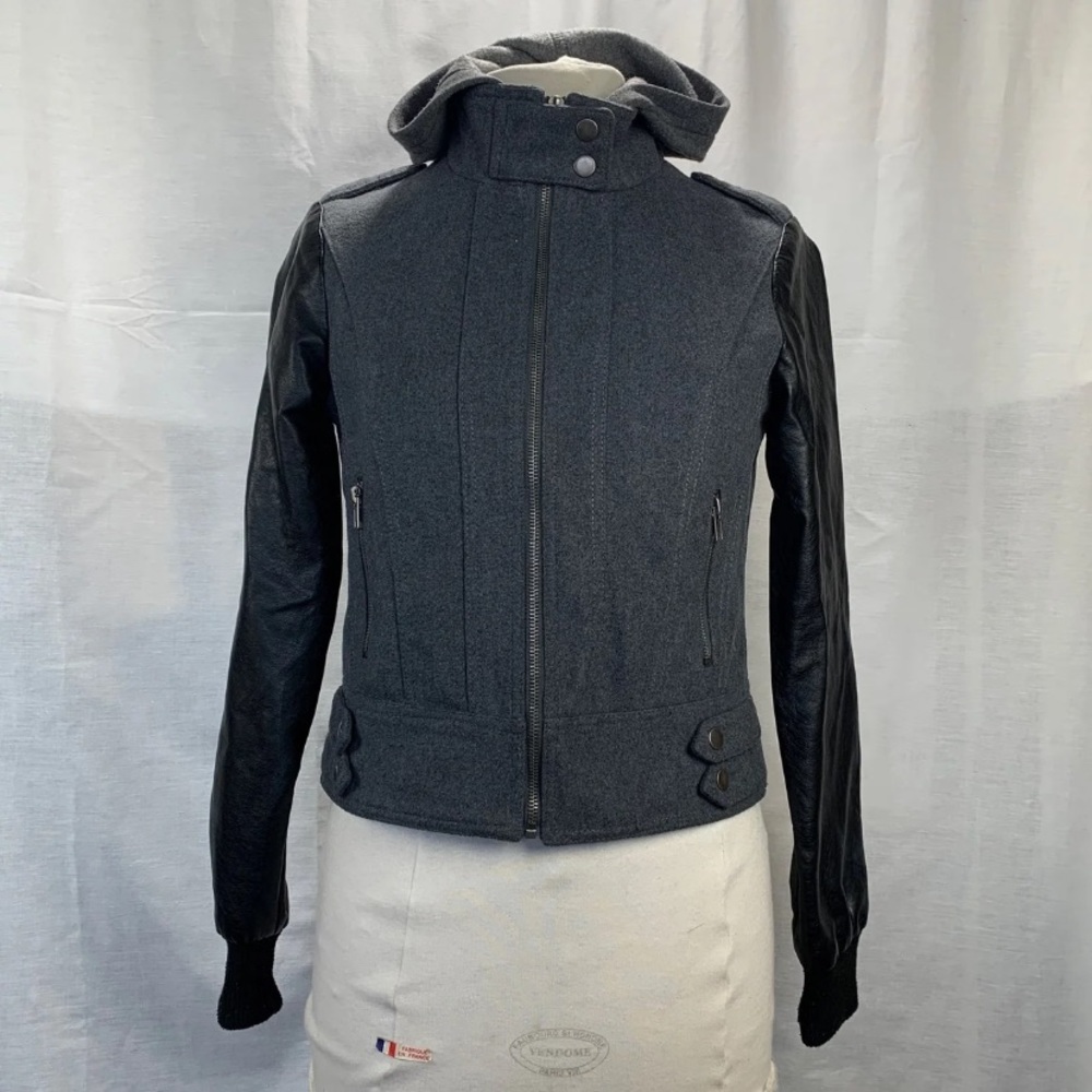 Faux leather moto style womans Jacket